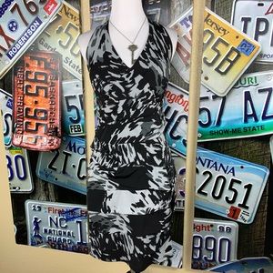 Intermission Black/Grey Sz 6 Cocktail Dress